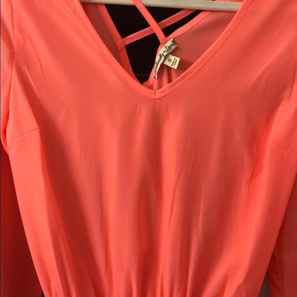 Pretty Peach Romper one peace